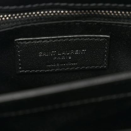 Saint Laurent Calfskin Y Quilted Monogram Toy Loulou Crossbody Bag Black 7 of 10