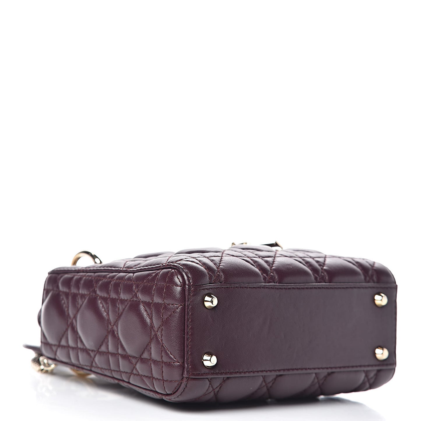 Lambskin Cannage Mini Lady Dior Plum