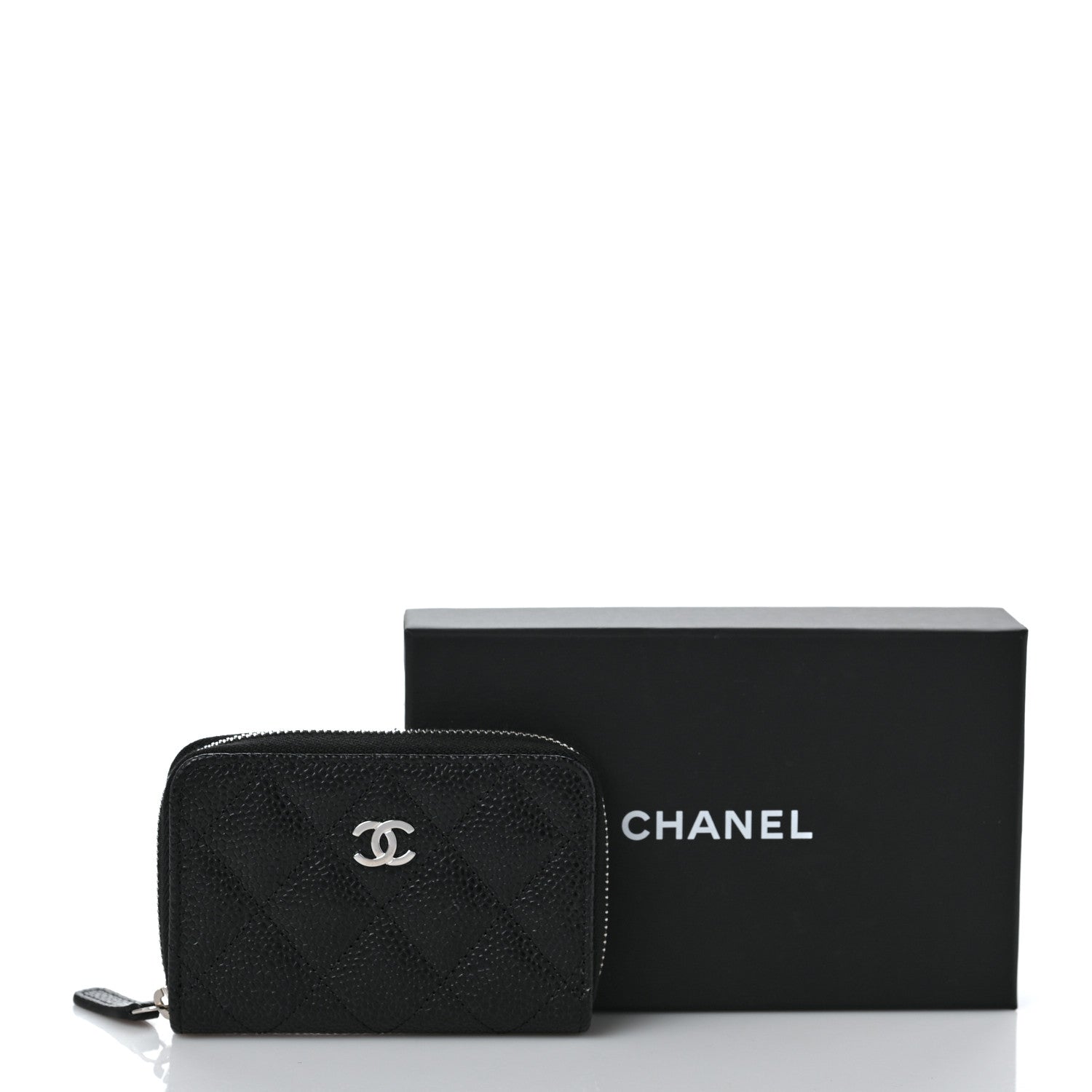 Chanel Caviar Quilted Classic Zipped Coin Purse Black 10 of 10