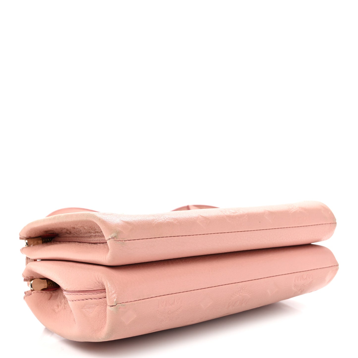 Calfskin Ottomar Monogram Small Crossbody Zip Messenger Pouch Pink Blush