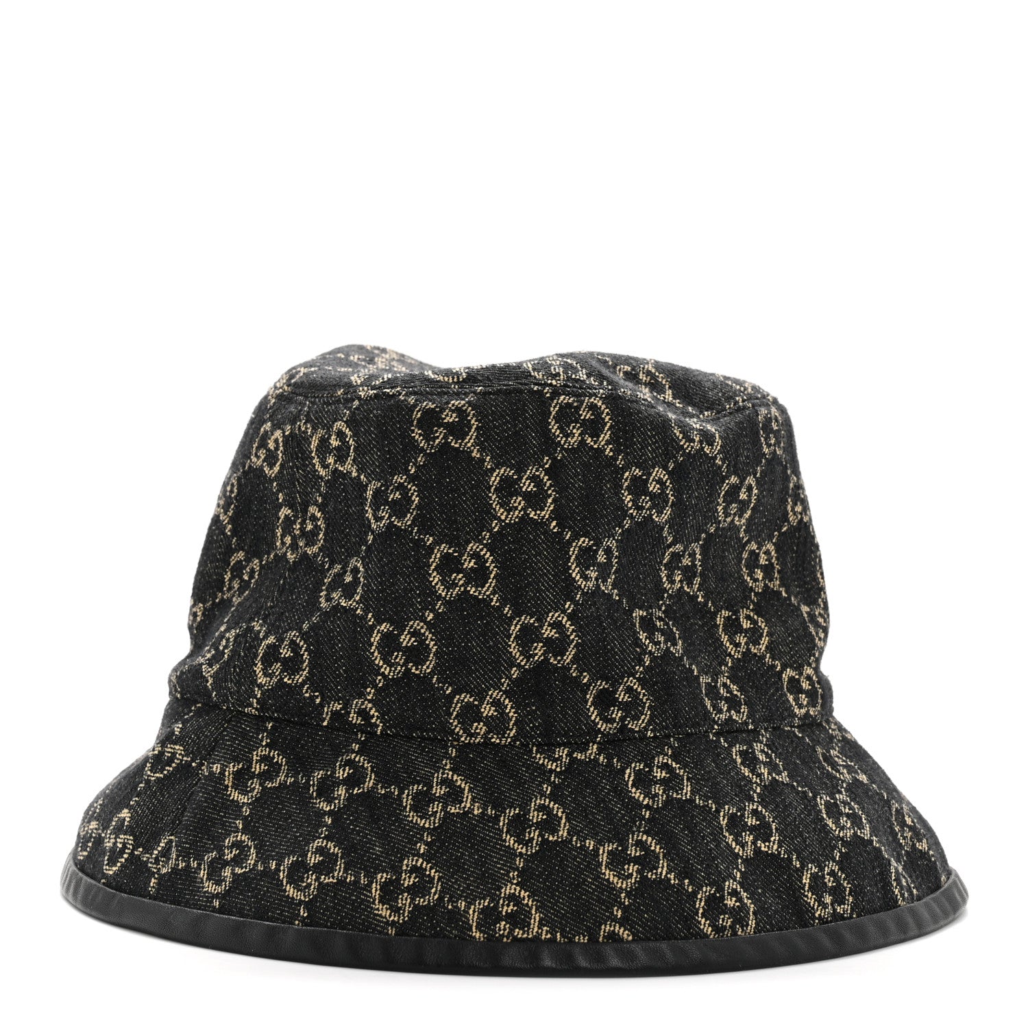 Gucci Jacquard Denim GG Monogram Oscar Bucket Hat L Black Ivory 1 of 20