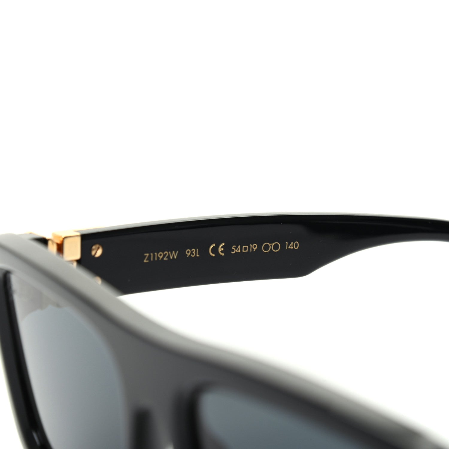 Louis Vuitton Acetate Square Sunglasses Z1192W Black 6 of 8