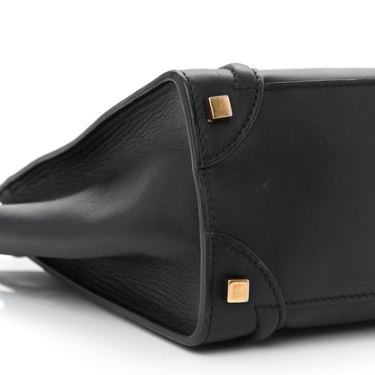 Celine Smooth Calfskin Micro Luggage Black 10 of 11