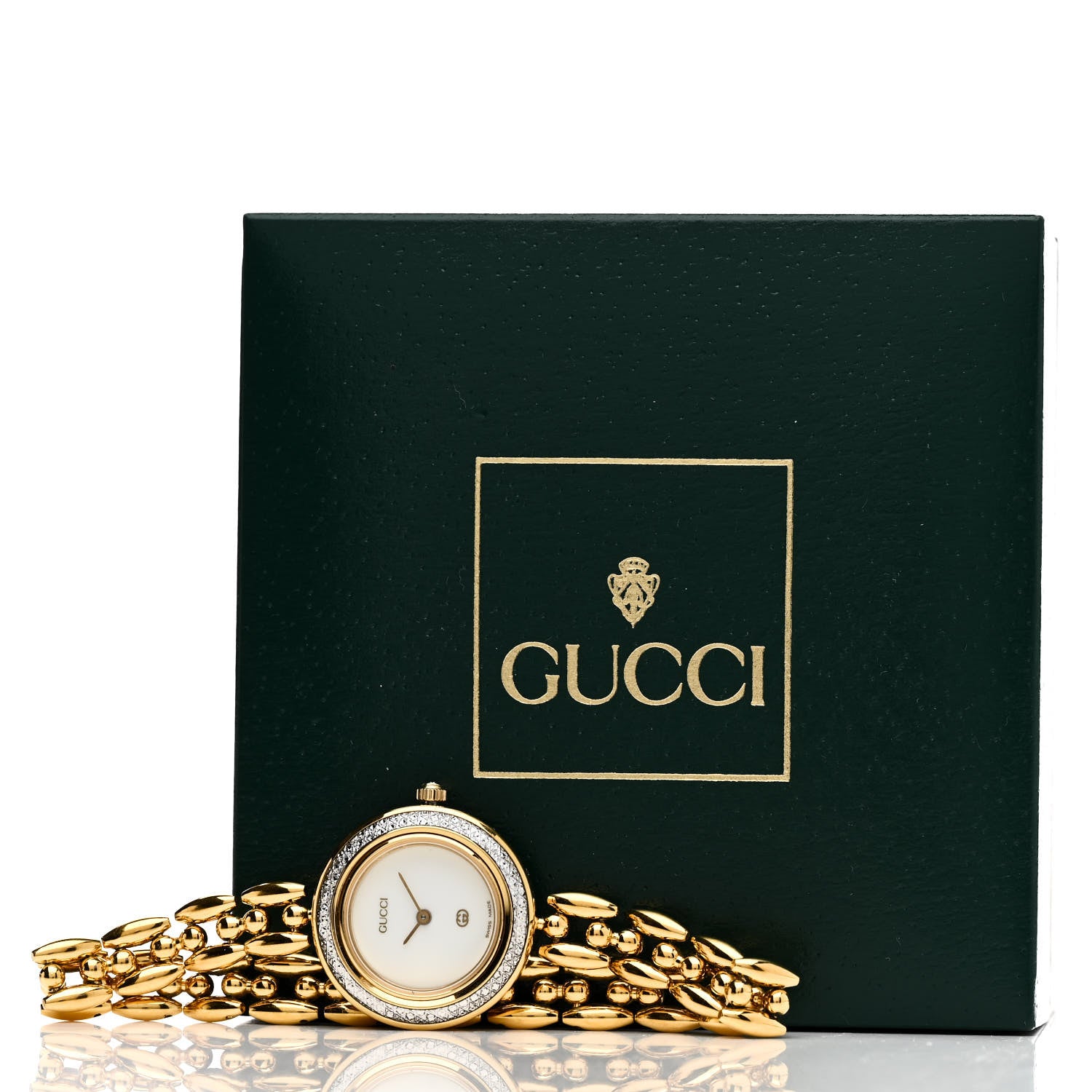 Gucci Stainless Steel 26mm Rice Link Interchangeable Bezel Quartz Watch 6 of 6