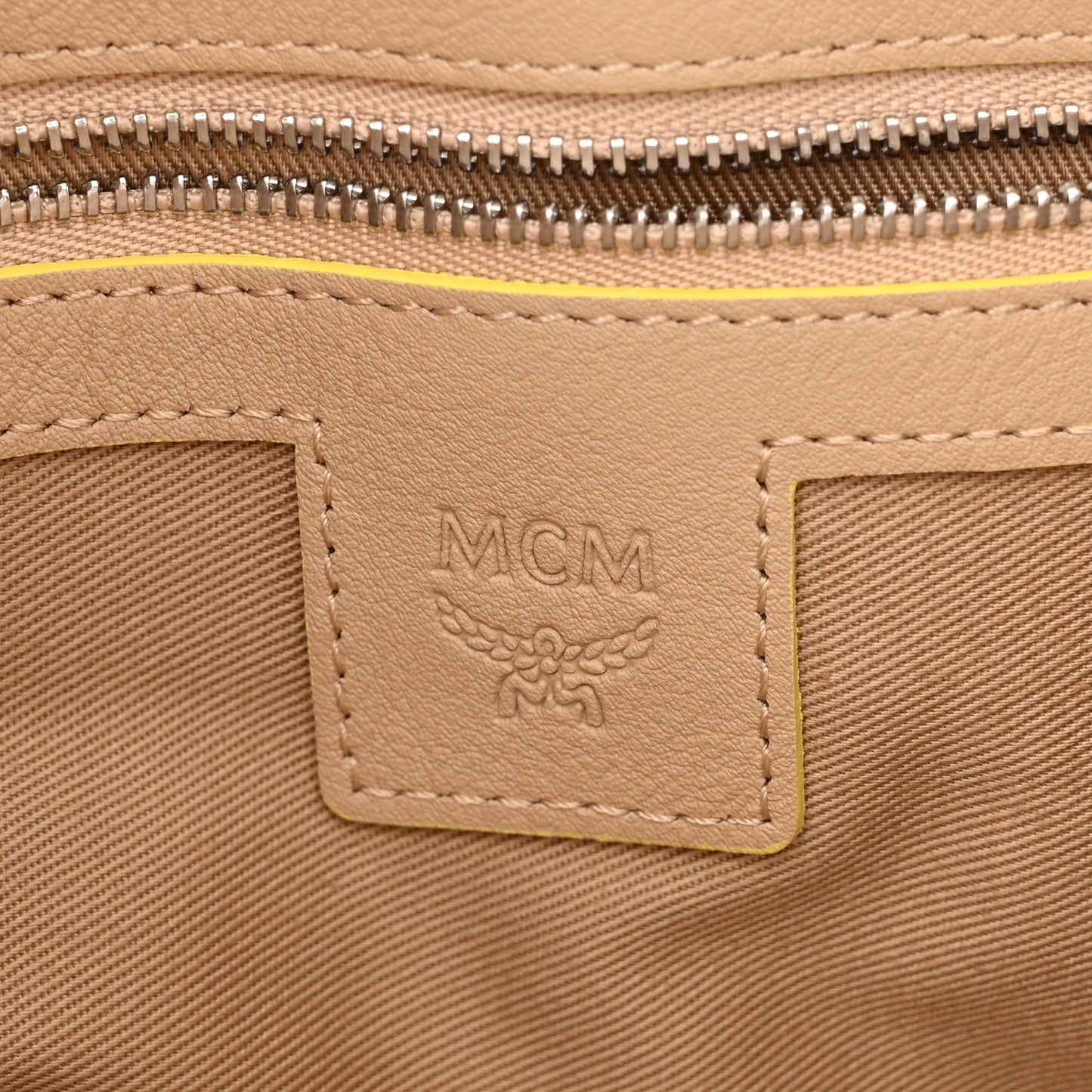 Calfskin Ottomar Monogram Aren Crossbody Pouch Beige Croissant