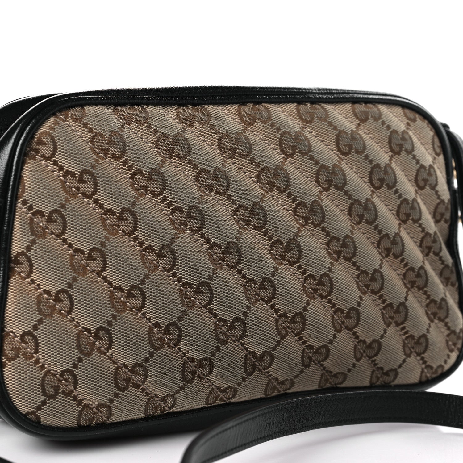 Gucci Monogram Matelasse Diagonal Small GG Marmont Chain Shoulder Bag Beige Black 7 of 12