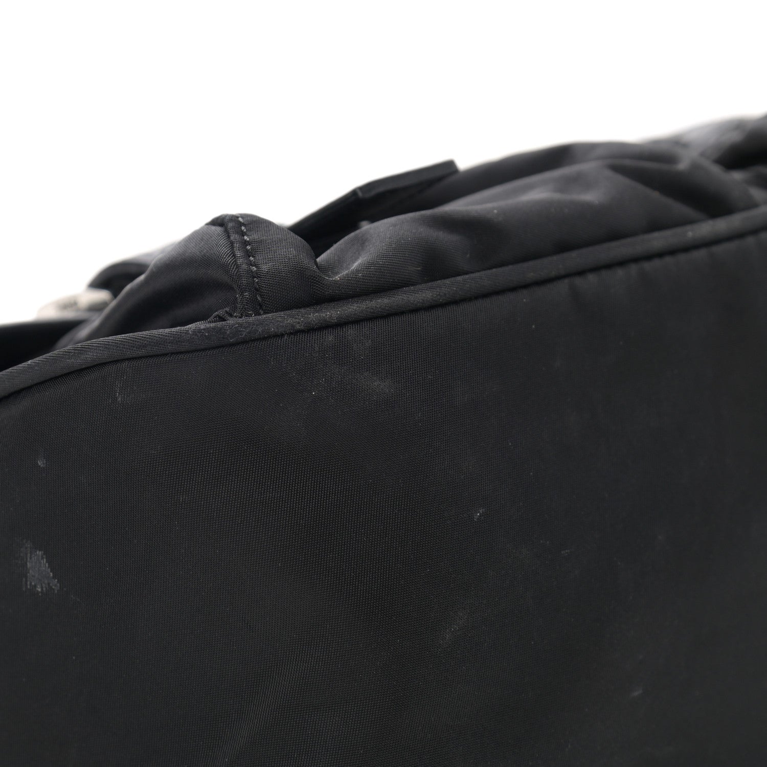 Prada Tessuto Nylon Saffiano Messenger Bag Black 11 of 14