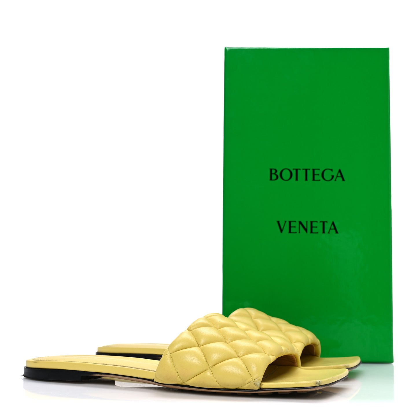 Nappa Matelasse Padded Flat Sandals 39 Pear