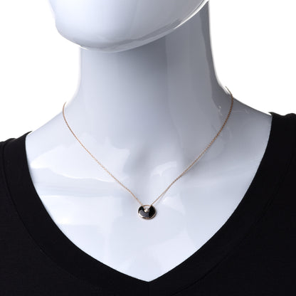 Cartier 18K Pink Gold Diamond Black Onyx XS Amulette de Cartier Pendant Necklace 2 of 6