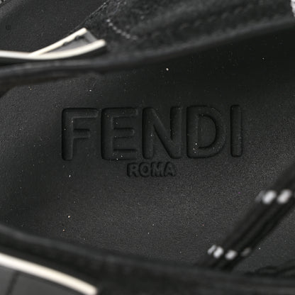 Fendi Technical Fabric Jacquard Mesh FF Mens Fendi Force Slingback Sandals 6 Black Grigio 6 of 8