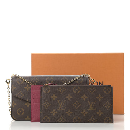 Louis Vuitton Monogram Pochette Felicie Chain Wallet Fuchsia 15 of 15