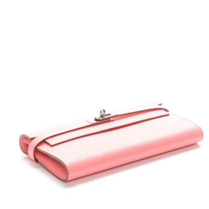 Hermes Epsom Kelly Longue Wallet Rose Confetti 4 of 7