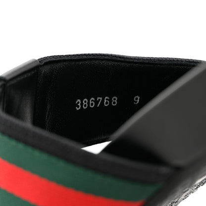 Gucci Nylon Calfskin Web Mens Thong Sandals 9 Green Red Black 6 of 15