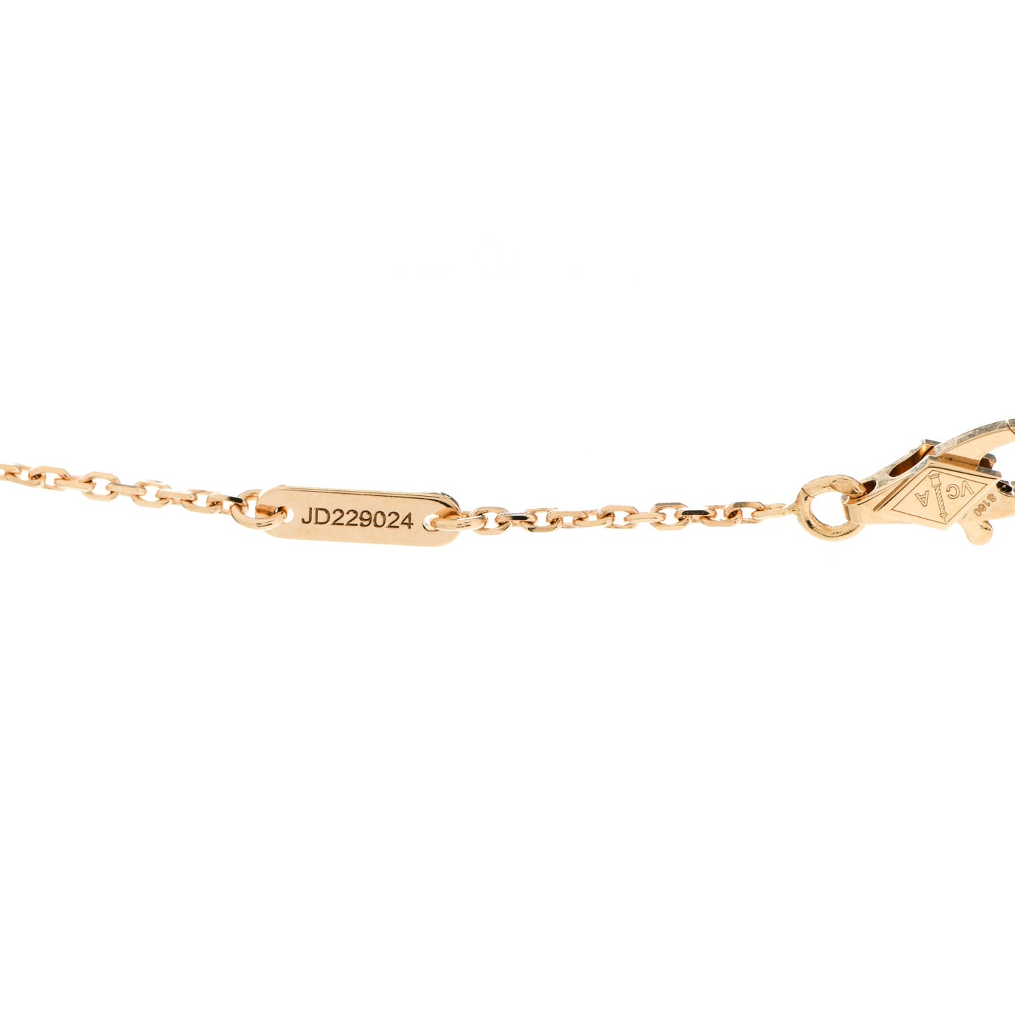 18K Yellow Gold Mother of Pearl Sweet Alhambra Pendant Necklace