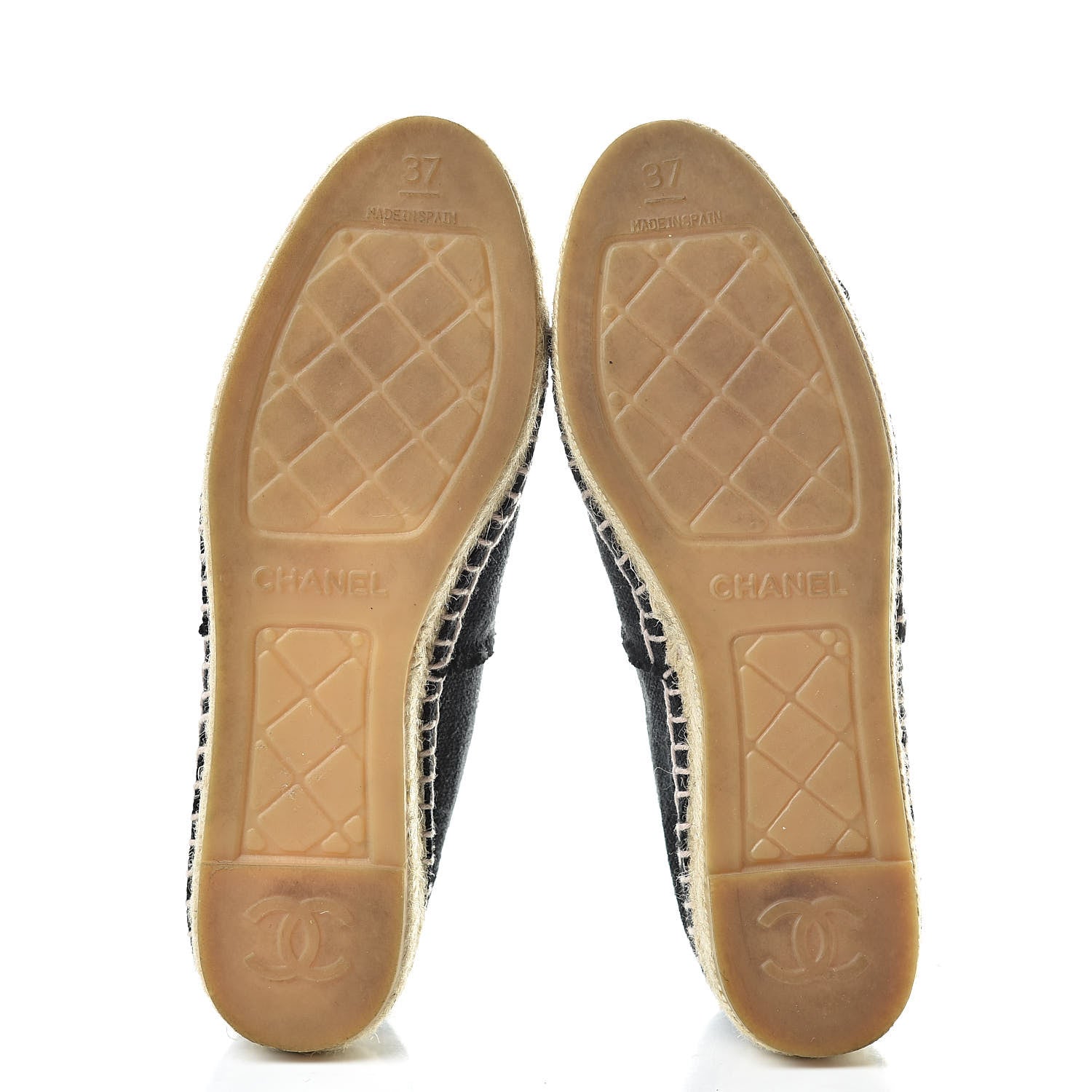 Chanel Linen CC Espadrilles 37 Black 5 of 10