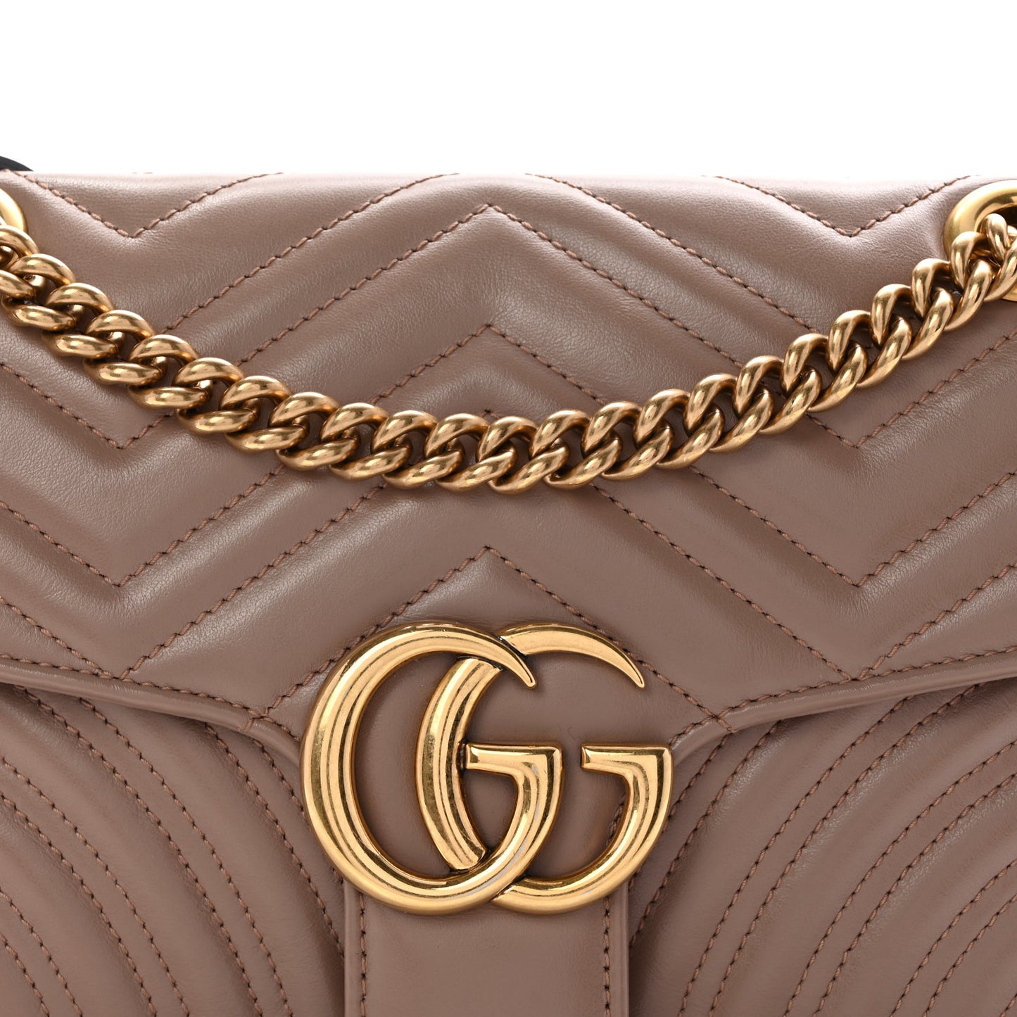 Calfskin Matelasse Small GG Marmont Shoulder Bag Porcelain Rose