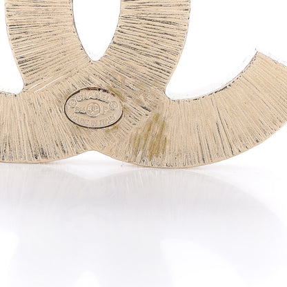 Chanel Metal Quilted CC Brooch Silver Gold 6 of 7