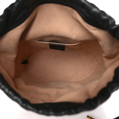 Gucci Azalea Sakai Calfskin Horsebit 1955 Drawstring Bucket Bag Black 5 of 9