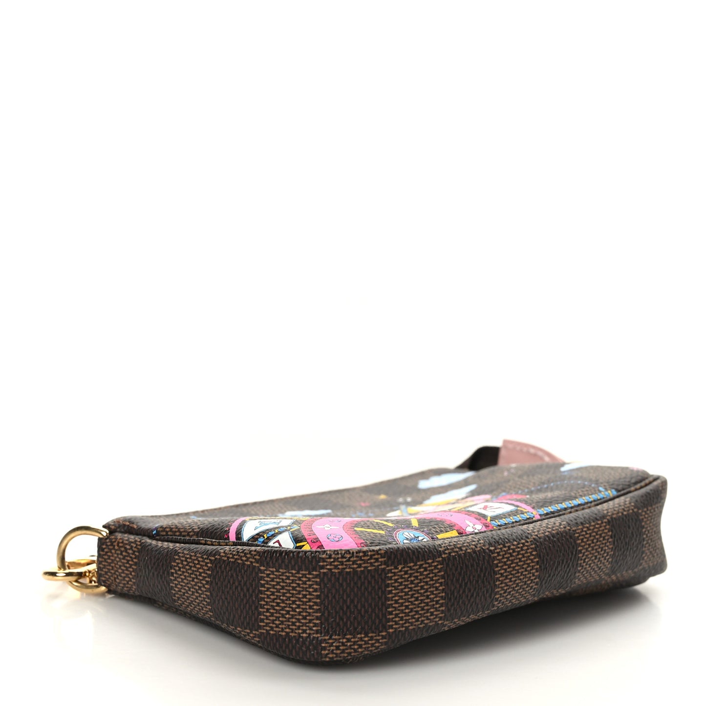 Damier Ebene 2020 Christmas Animation Big Wheel Mini Pochette Accessories Rose Ballerine