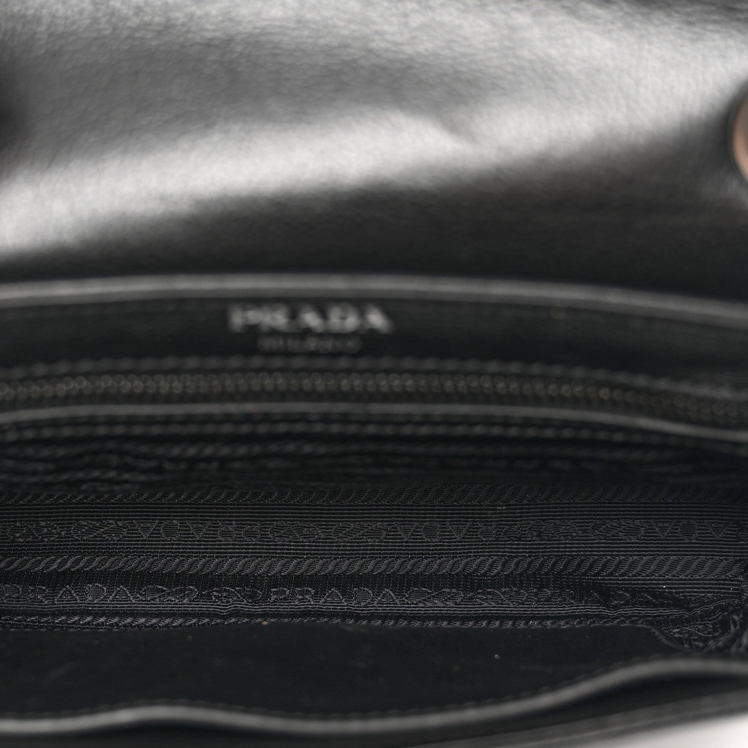 Prada Glace Calfskin Studded Crossbody Black 6 of 10