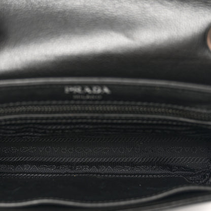 Prada Glace Calfskin Studded Crossbody Black 6 of 10