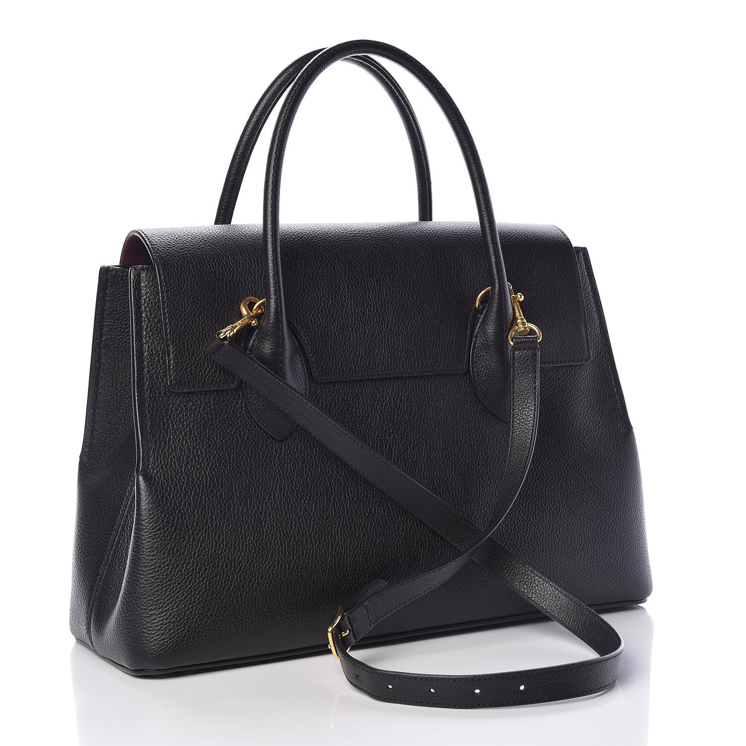 Mulberry Small Classic Grain Calfskin Seaton Black 3 of 14