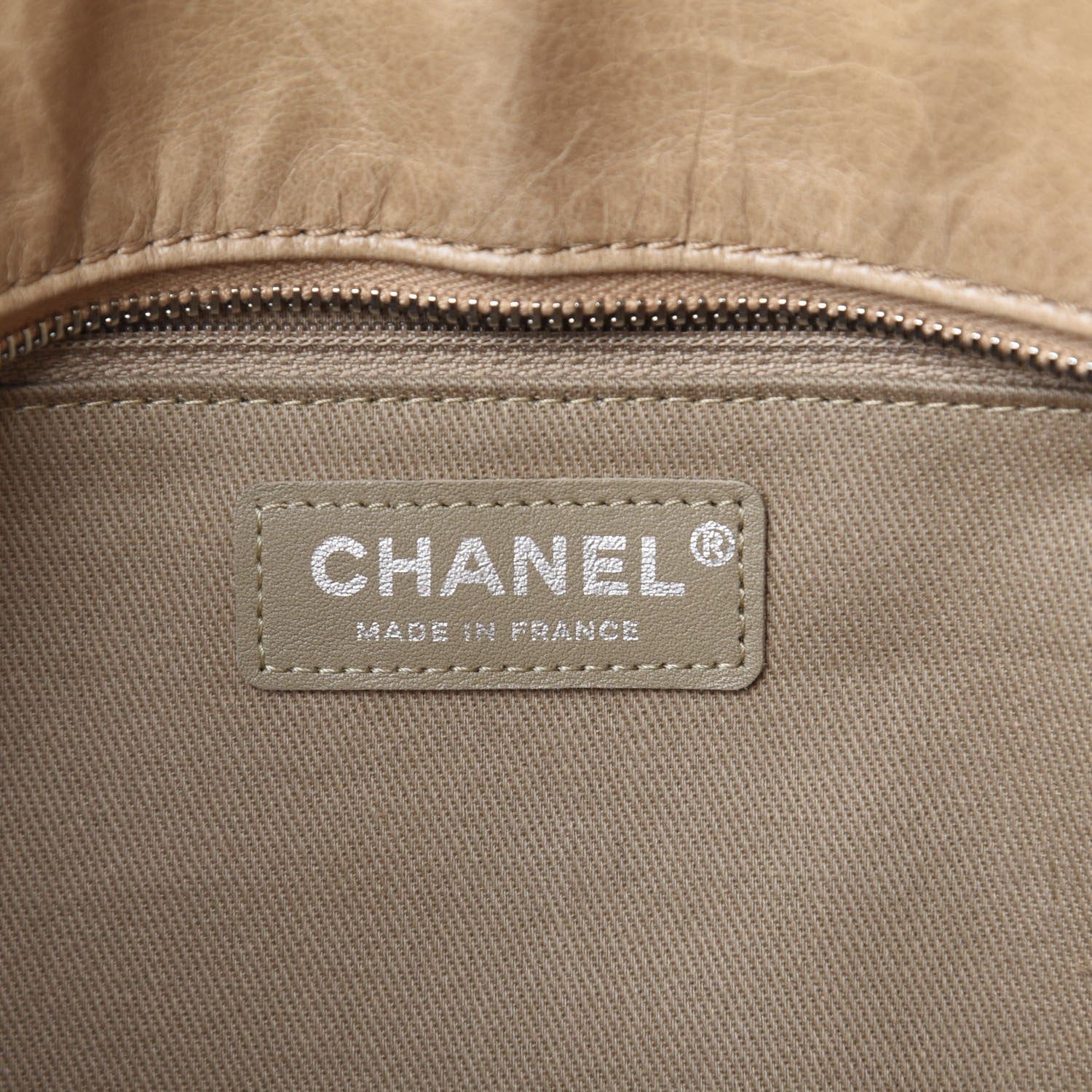 Chanel Glazed Calfskin Quilted Shopping Tote Beige 8 of 11