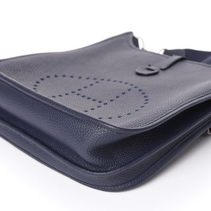 Hermes Taurillon Clemence Evelyne III PM Bleu Nuit 6 of 12