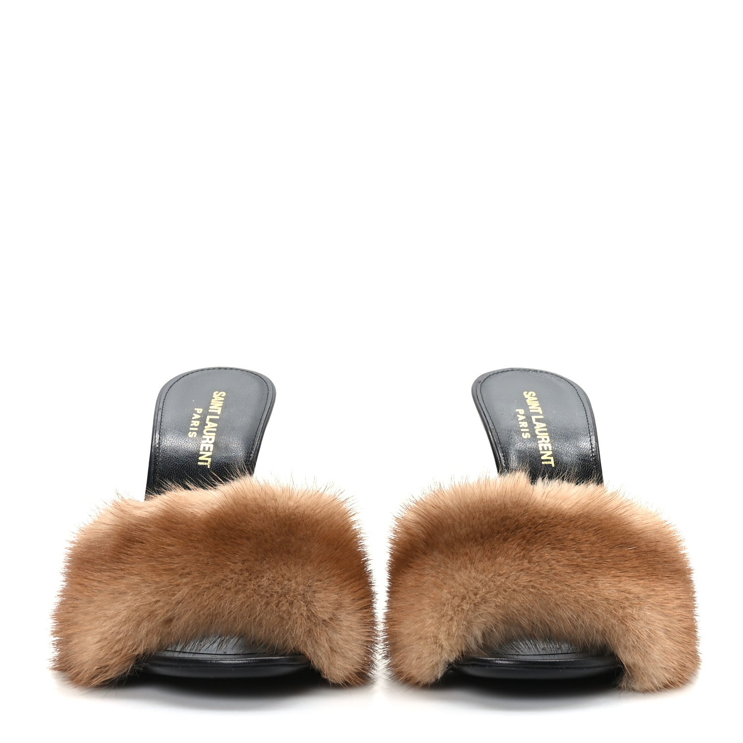 Saint Laurent Mink Calfskin Roy Mule Sandals 39 Tan 2 of 8