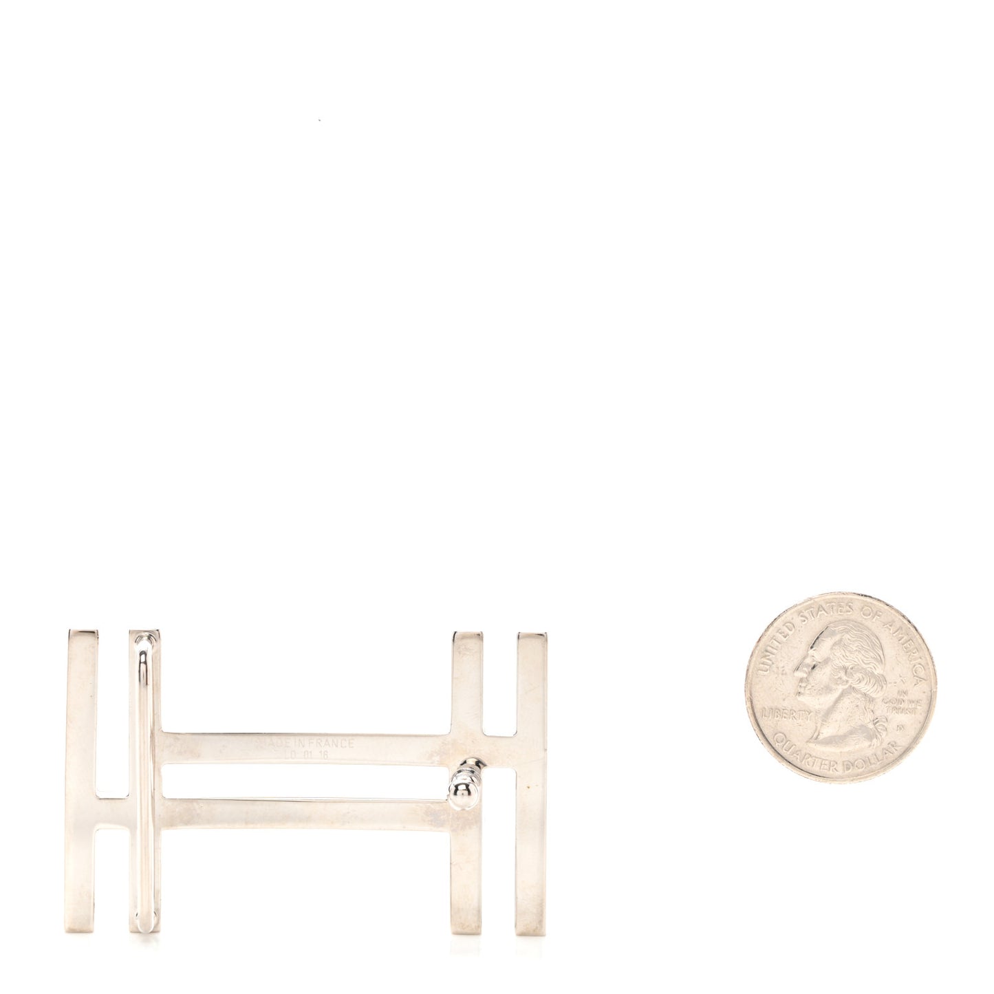 Palladium Au Carre 32mm Double H Belt Buckle