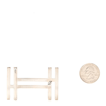 Hermes Palladium Au Carre 32mm Double H Belt Buckle 2 of 3