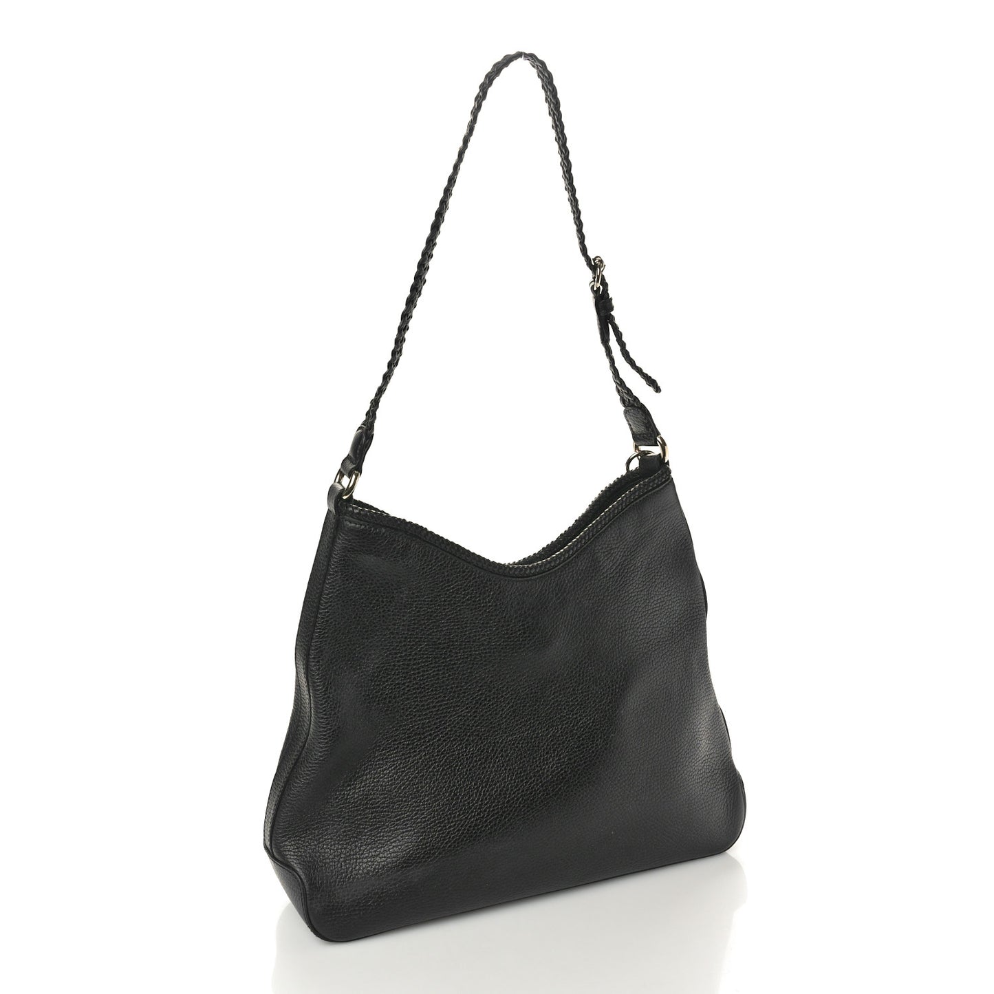 Pebbled Calfskin Medium Marrakech Hobo Black