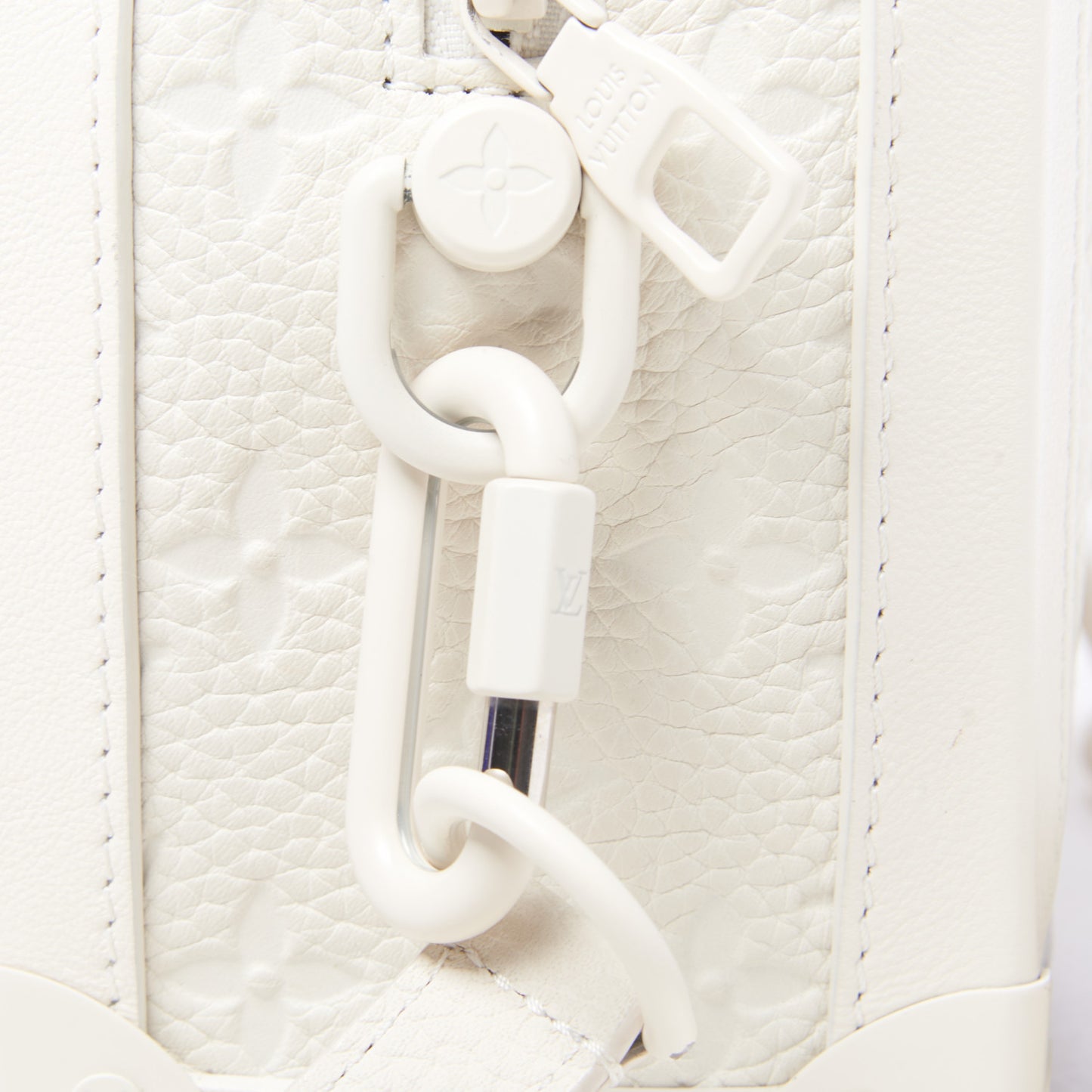 Taurillon Monogram Solar Ray Soft Trunk Powder White