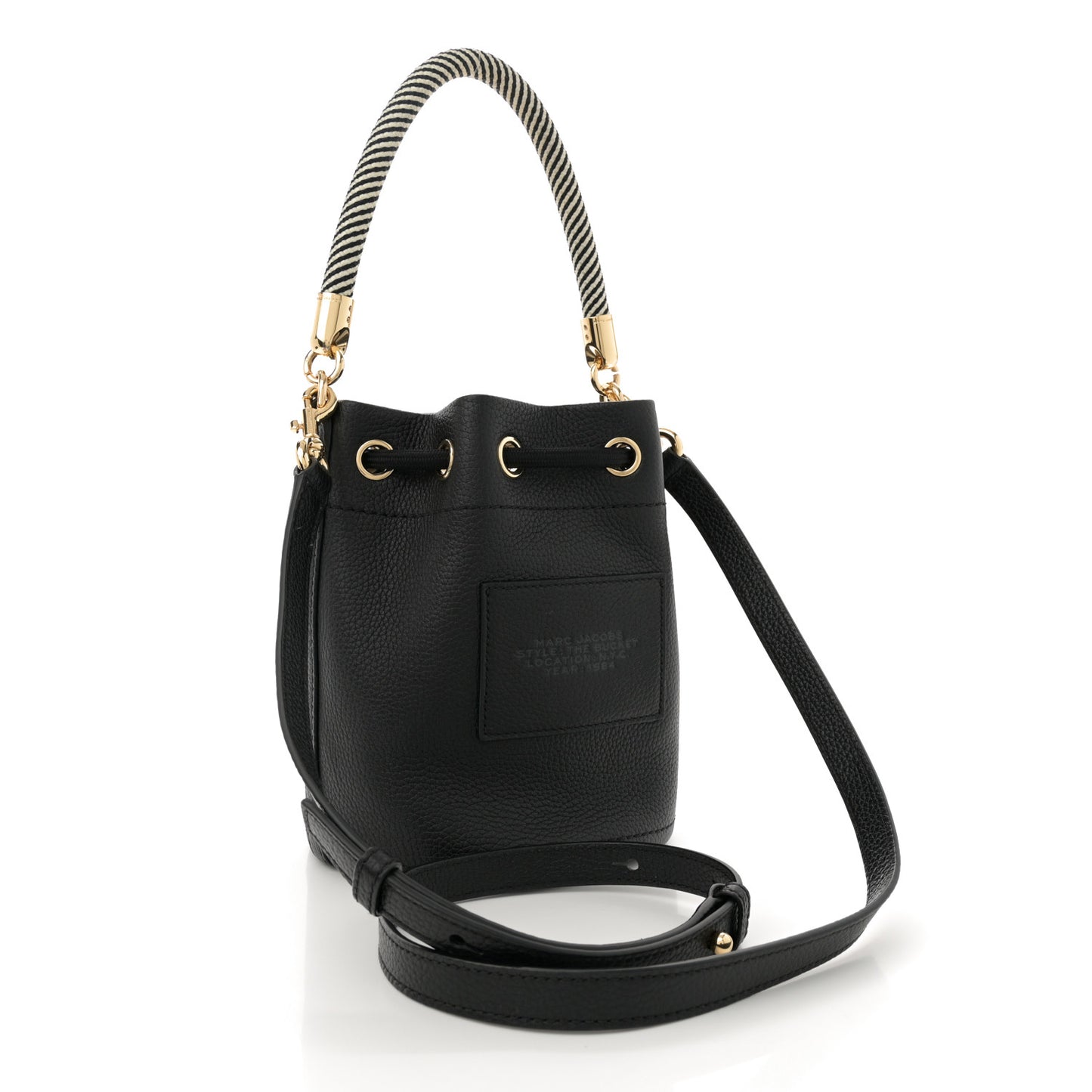 Grained Calfskin Mini The Bucket Bag Black