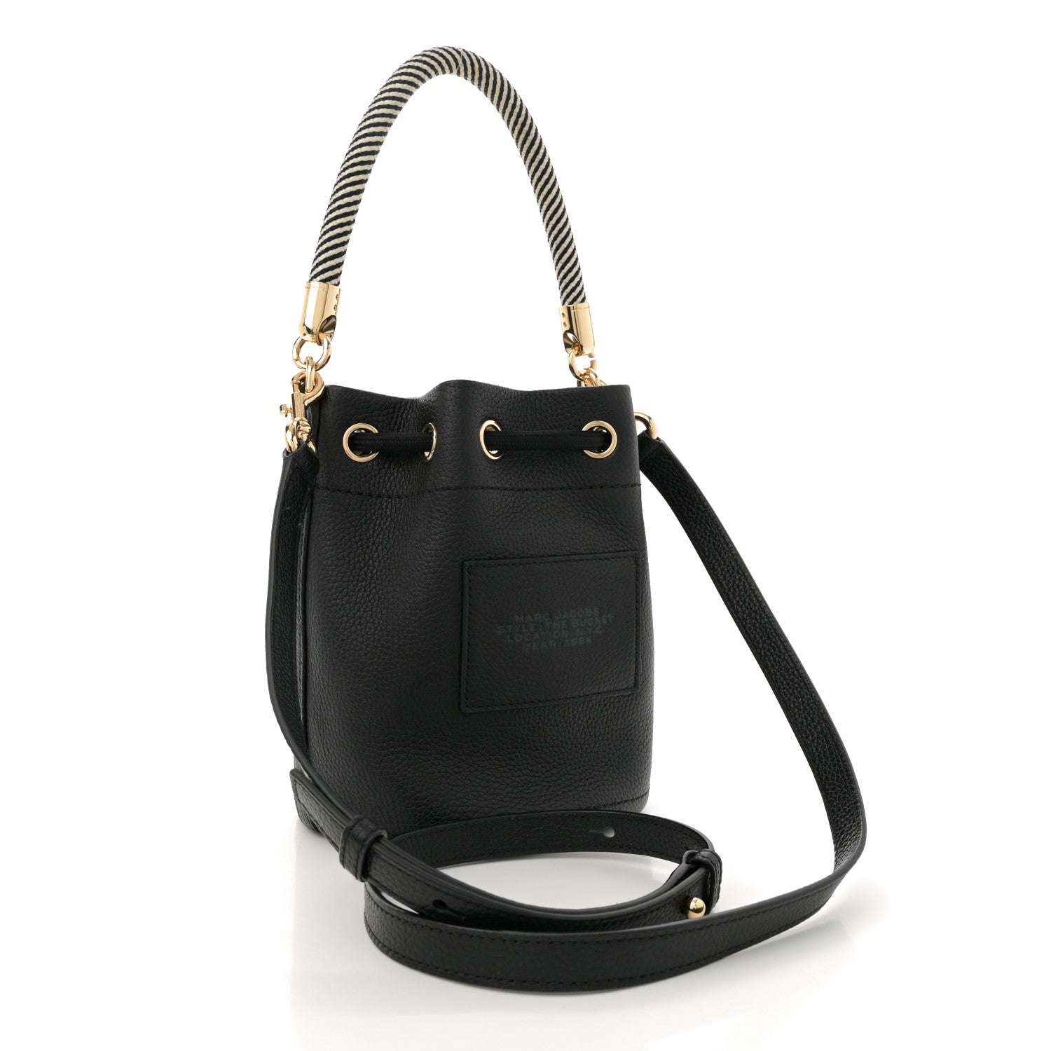 Marc Jacobs Grained Calfskin Mini The Bucket Bag Black 3 of 10