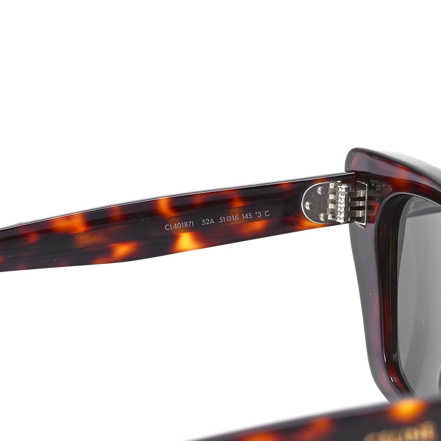 Celine Acetate Cat Eye Sunglasses CL40187I Dark Havana 5 of 7