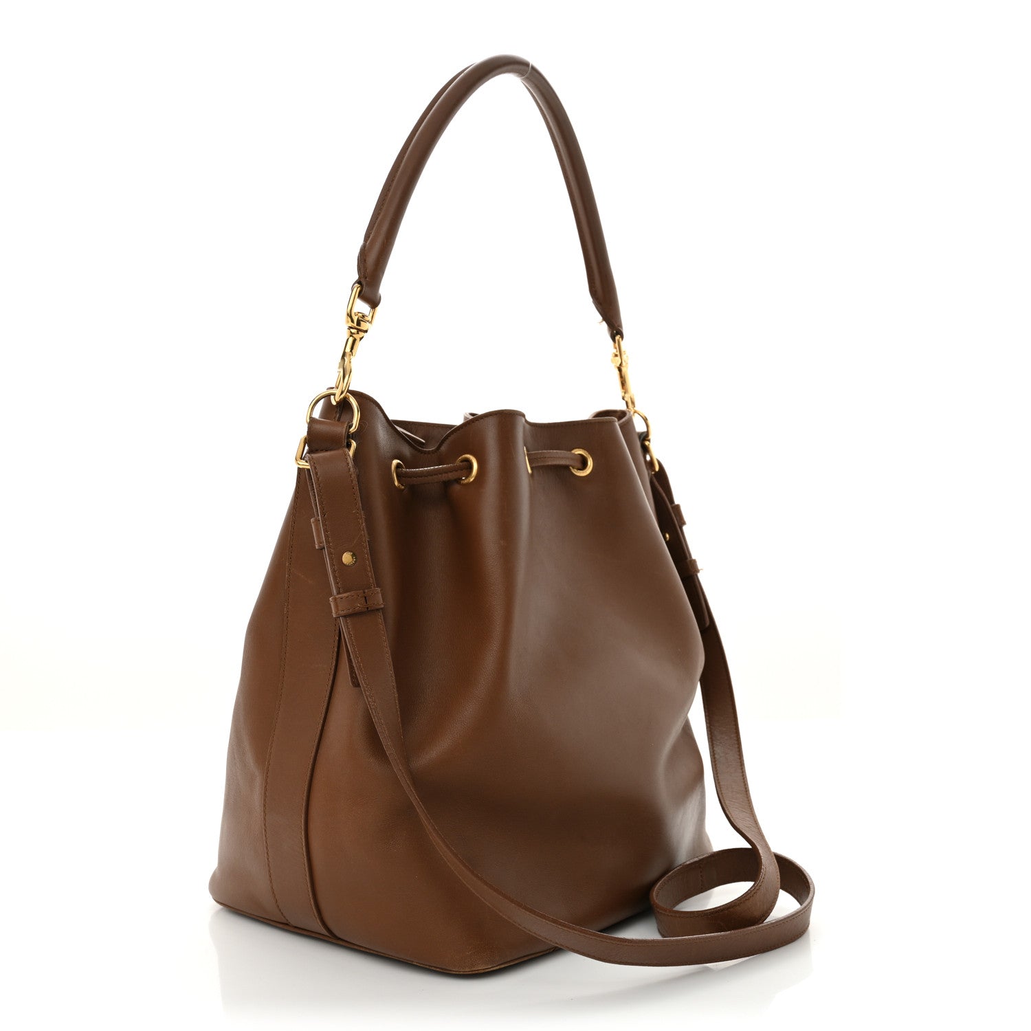 Saint Laurent Calfskin Large Emmanuelle Bucket Bag Cognac 3 of 18