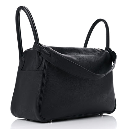 Hermes Taurillon Clemence Lindy 30 Bleu Indigo 3 of 13