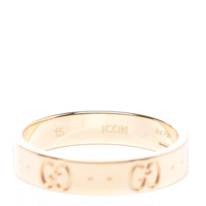 Gucci 18K Yellow Gold 4mm Icon Thin Band Ring 54 7 6 of 8