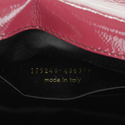 Saint Laurent Textured Patent Small Belle De Jour Clutch Fuchsia 7 of 7