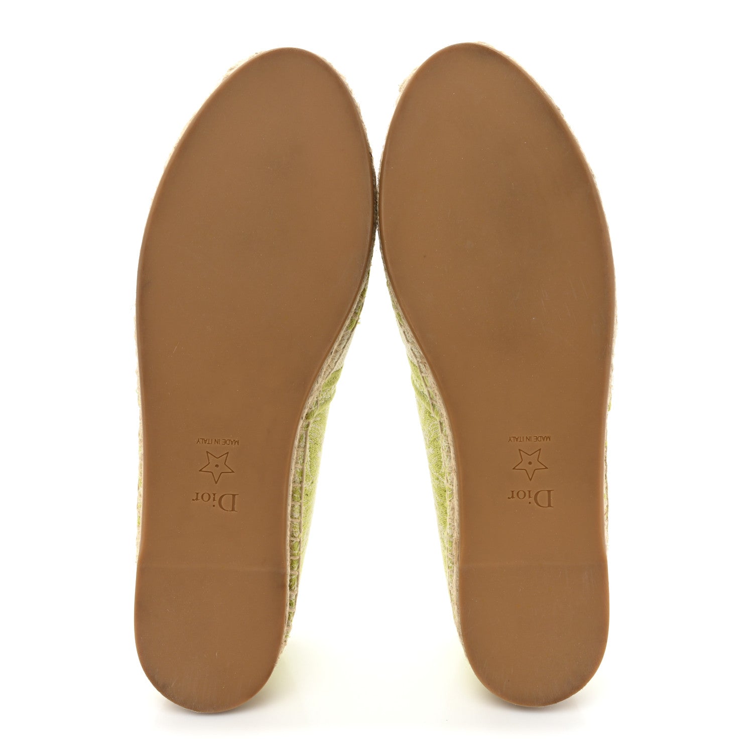 Christian Dior Embroidered Toile De Jouy Granville Espadrille 38.5 Off 38.5 White Green 5 of 9