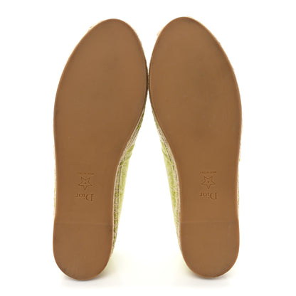 Christian Dior Embroidered Toile De Jouy Granville Espadrille 38.5 Off 38.5 White Green 5 of 9