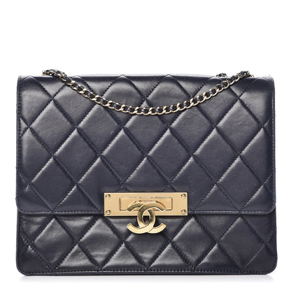 Chanel Lambskin Quilted Medium Golden Class Flap Marine 1 of 16