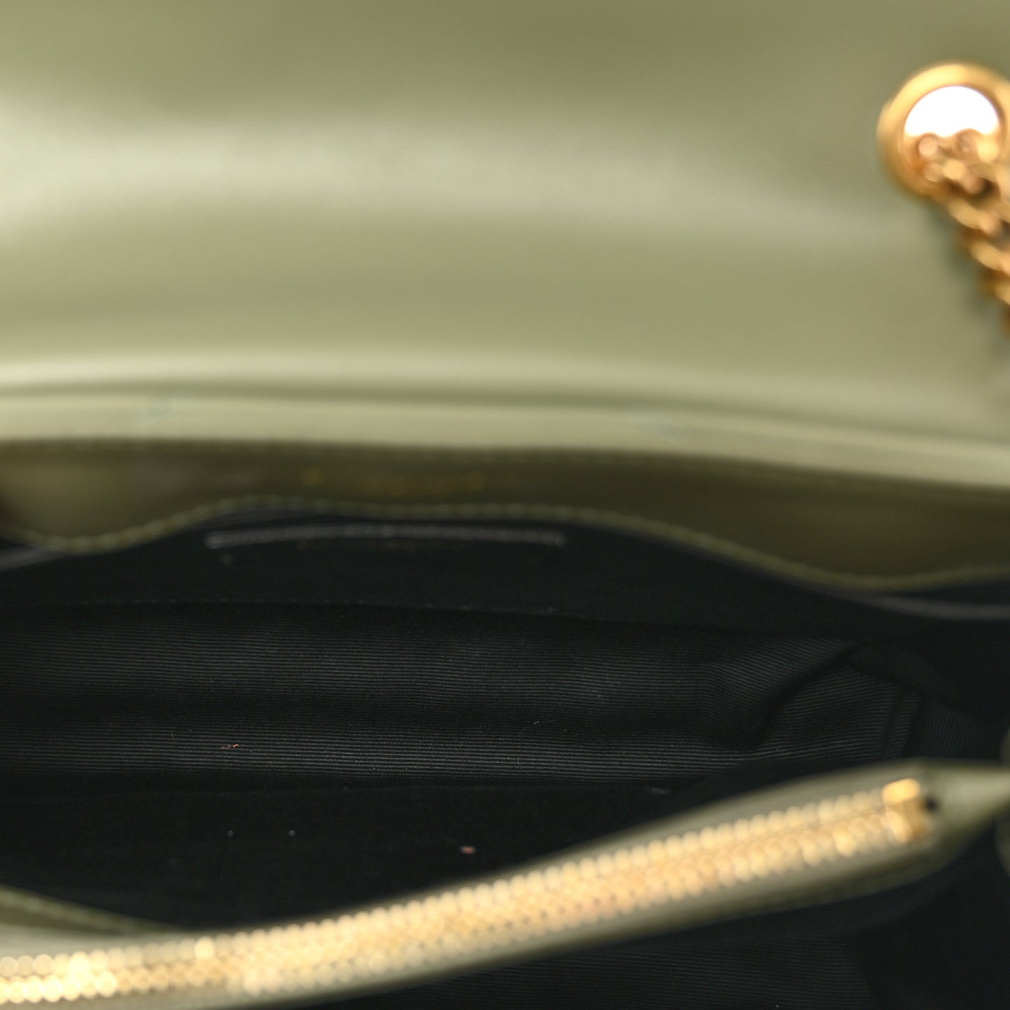 Calfskin Y Quilted Monogram Small Loulou Chain Satchel Light Sage