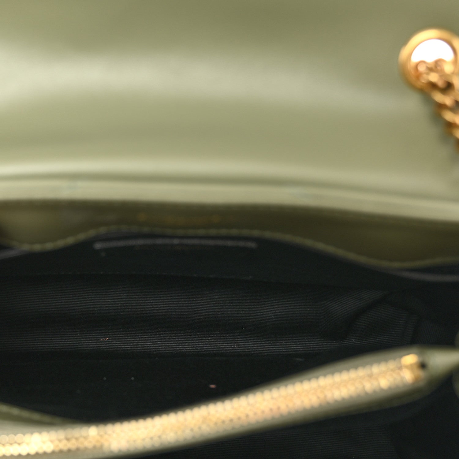 Saint Laurent Calfskin Y Quilted Monogram Small Loulou Chain Satchel Light Sage 6 of 11