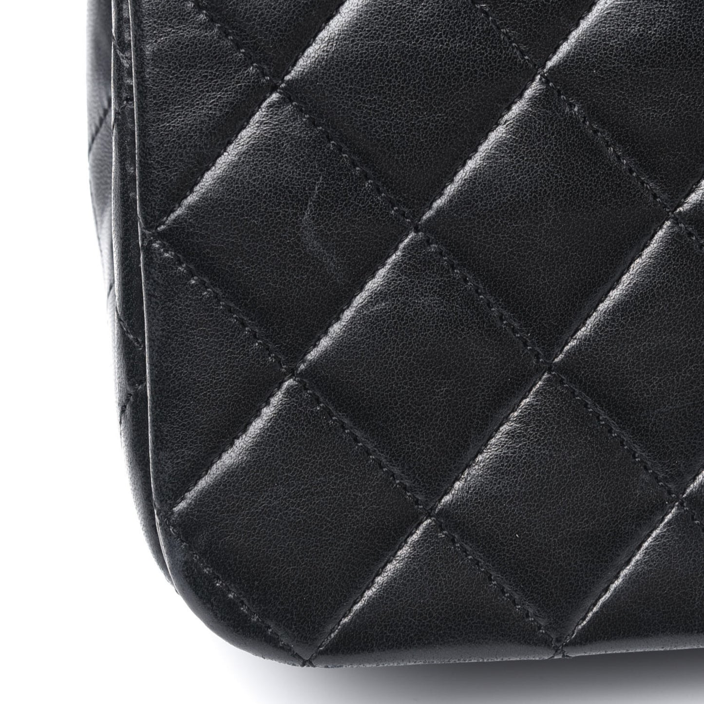 Lambskin Quilted Medium Single Flap Black