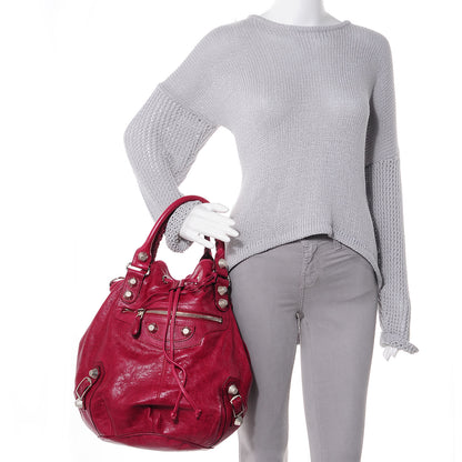Balenciaga Agneau Giant 21 Silver Hardware Pompon Pourpre 2 of 7