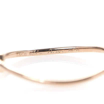 Tiffany 18K Rose Gold Diamond Elsa Peretti Wave Single Row Band Ring 51 5.75 4 of 5