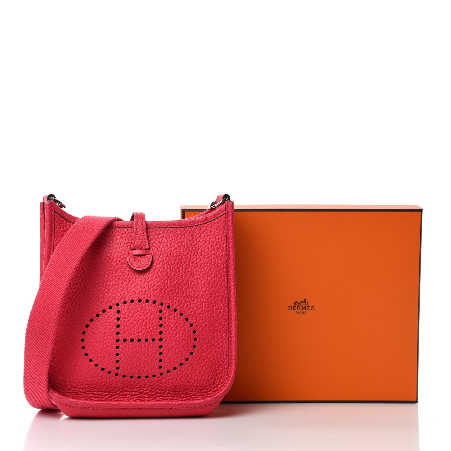 ウエストエブリ(エルセーヌ) Hermes Taurillon Clemence Evelyne TPM Rose Extreme 700663
