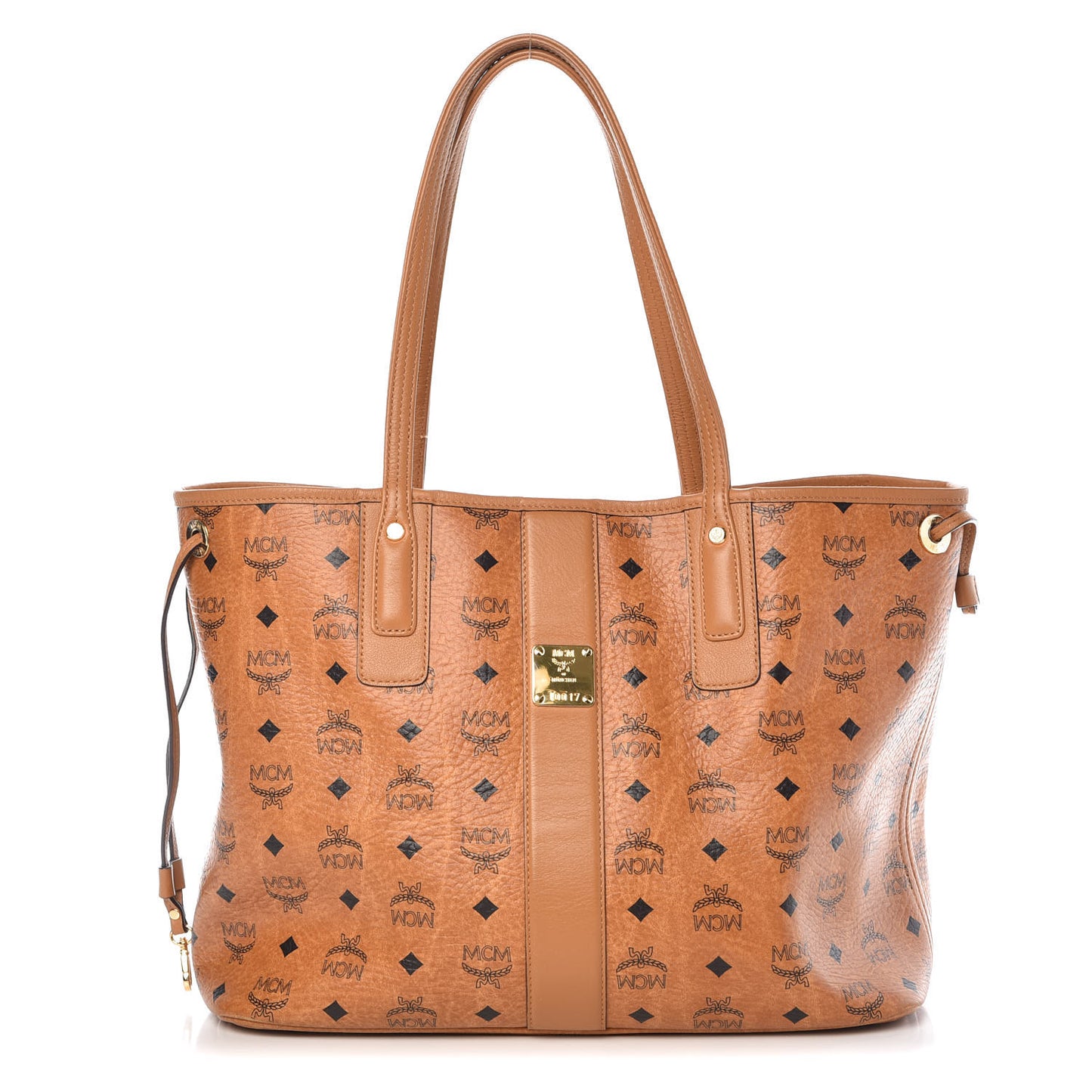 Visetos Medium Liz Reversible Shopper Tote Cognac